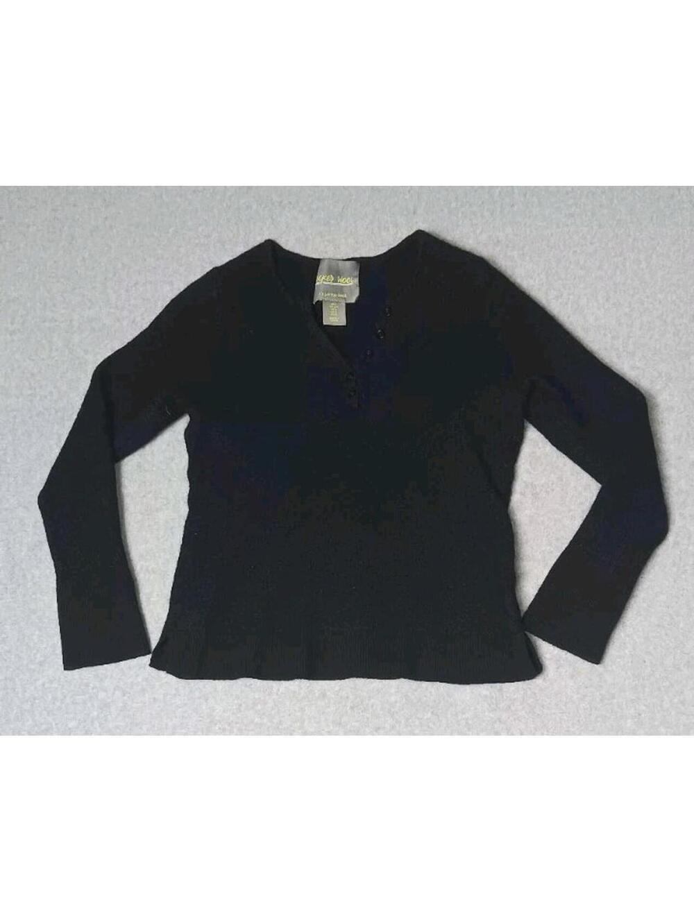Wicked Wool Long Sleeve Sweater Youth Girl Size Large 100% Extrafine Merino Wool